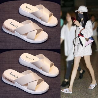 Dép Đế Xuồng Quai Chéo Thời Trang Hàn Quốc Dành Cho Nữ dép sandal đế cao