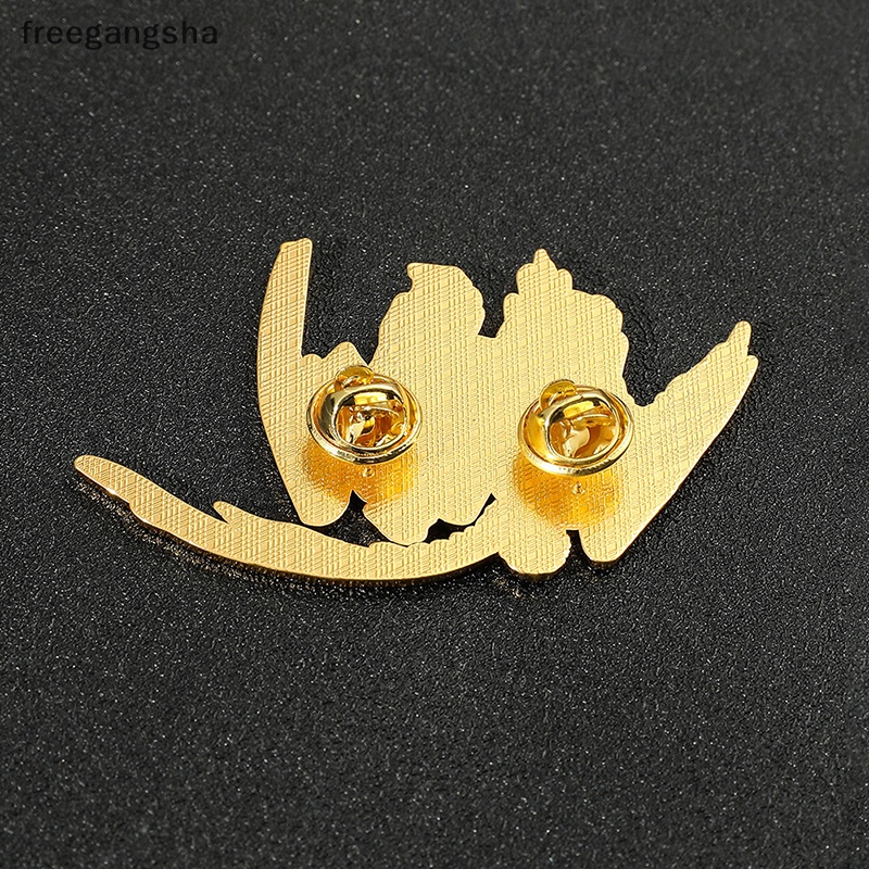 [FREG] Good Omens Ineffable Husbands Angel &amp; Demon Hard Metal Pin Angel Demon Badge Aziraphale And Crowley Jewelry FDH