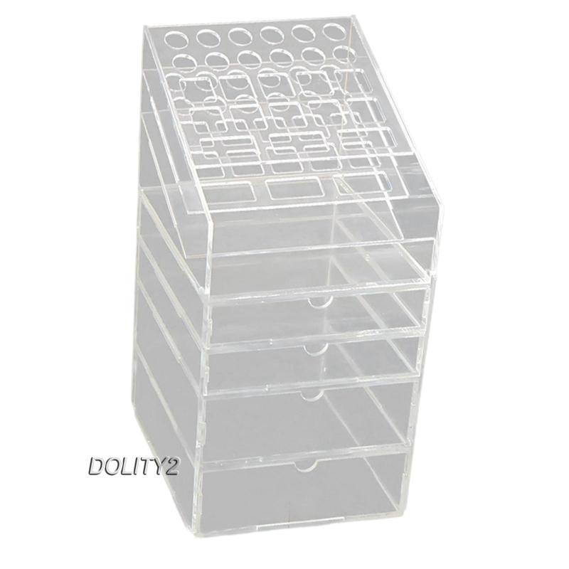 Giá Đỡ Cọ Trang Điểm Bằng Acrylic Để Bàn Tiện Dụng