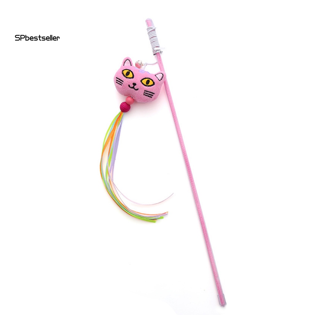 Gậy Trêu Mèo Màu Macaron Mềm Mại Phối Tua Rua Dễ Thương