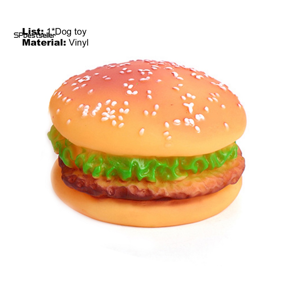 Đồ Chơi Nhai Hình Hamburger Bằng Vinyl Vui Nhộn Cho Thú Cưng