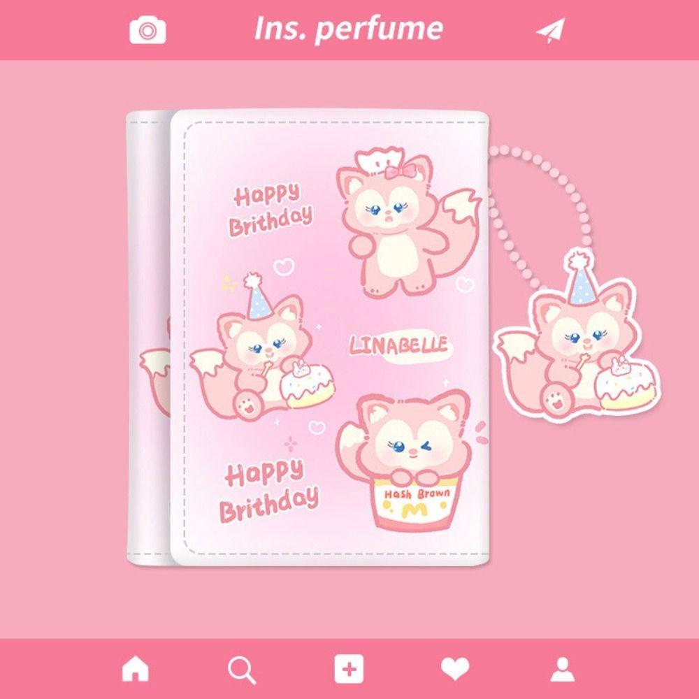 Dwayne Kuromi Ví Da PU Gập Ba Họa Tiết Dâu Tây Gấu Cinnamoroll Đáng Yêu Đựng Thẻ Ngoài Trời