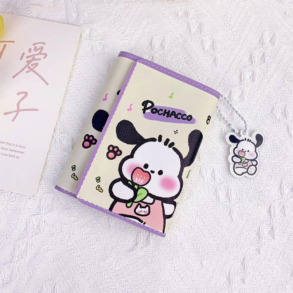 Dyruidoj Kuromi Ví Gấp Ba Bằng Da PU Dáng Ngắn Hình Gấu Dâu Tây Cinnamoroll Dễ Thương Cho Học Sinh