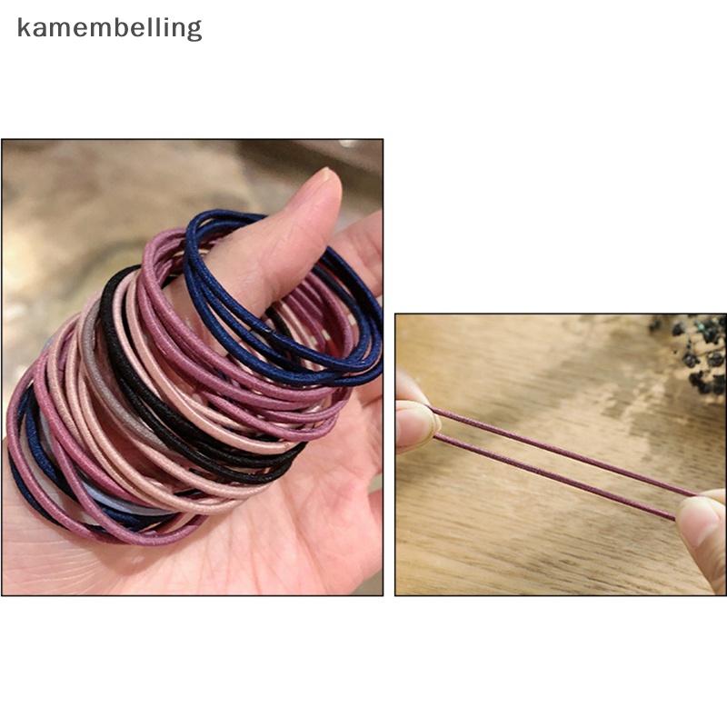 Set 50 Dây Thun Cột Tóc Co Giãn Nhiều Màu Sắc Dễ Thương Cho Nữ