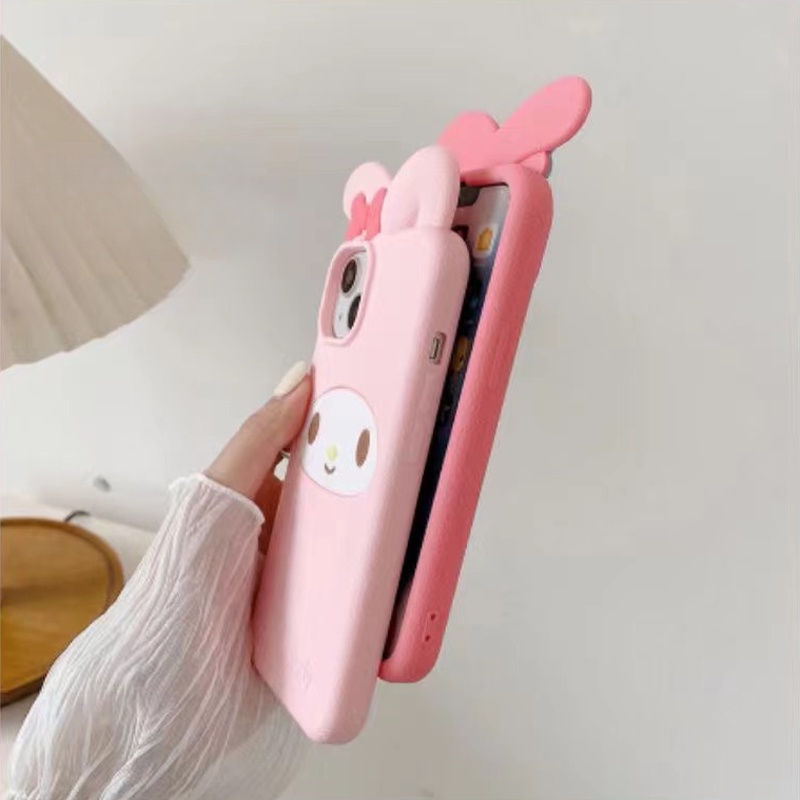 Ốp Điện Thoại Silicon Mềm Chống Sốc Hình Sanrio My Melody 3D Cho IPhone 14 Pro Max / 14 Pro / 14 / 13 Pro Max / 13 Pro / 13