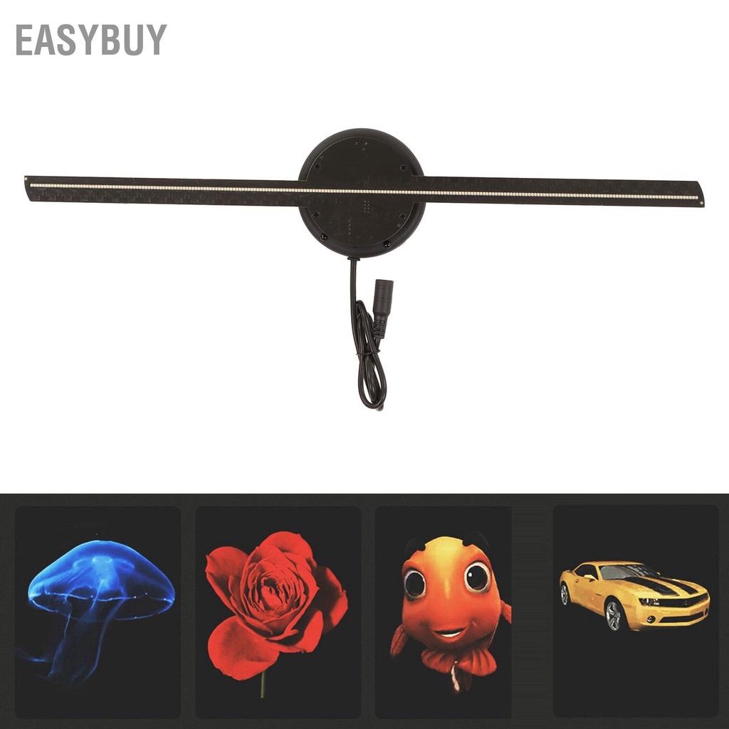 ▲ Quạt 3D Hologram 224LED 400x400mm WiFi Điều khiển từ xa Màn hình quảng cáo máy chiếu 100‑240V