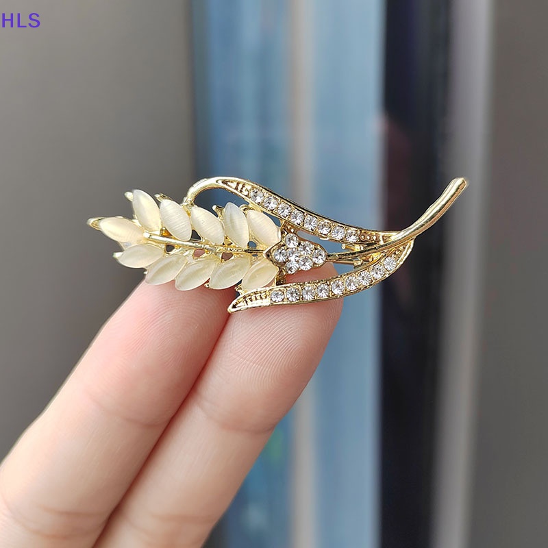 Ghim Cài Áo Hình Lúa Mì Đính Đá Zircon Thời Trang Cho Nữ