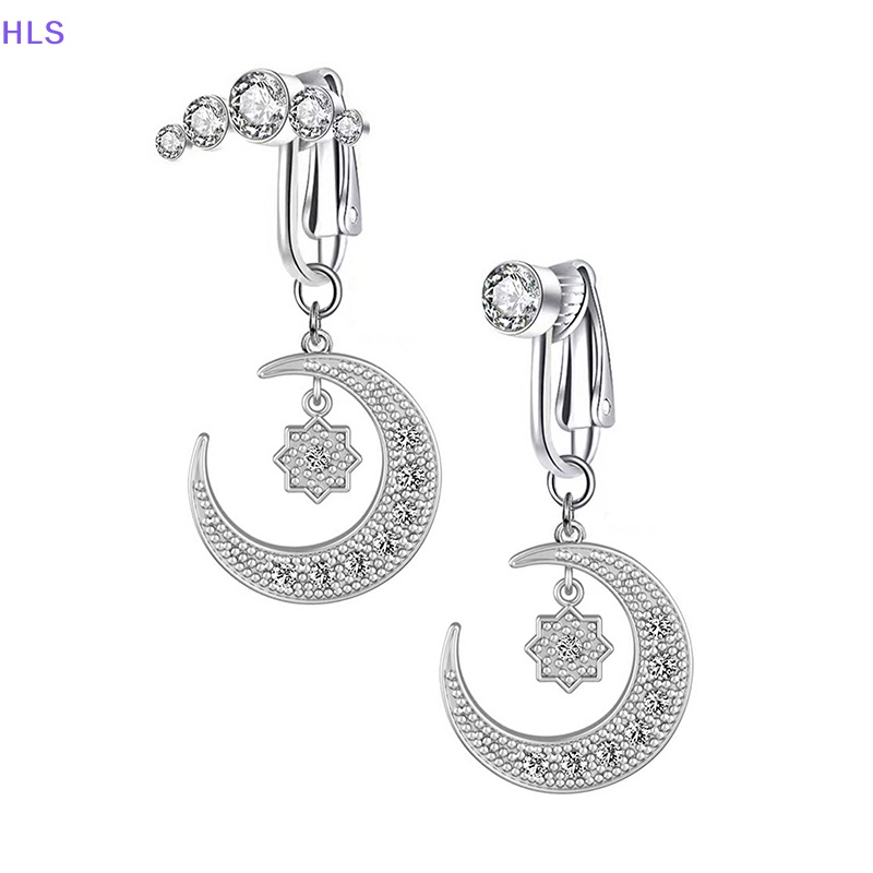 [HLS] Khuyên Rốn / Rốn Hình Trăng Sao Đính Đá Giả Làm Quà Tặng Trang Sức Cho Rốn / Rốn