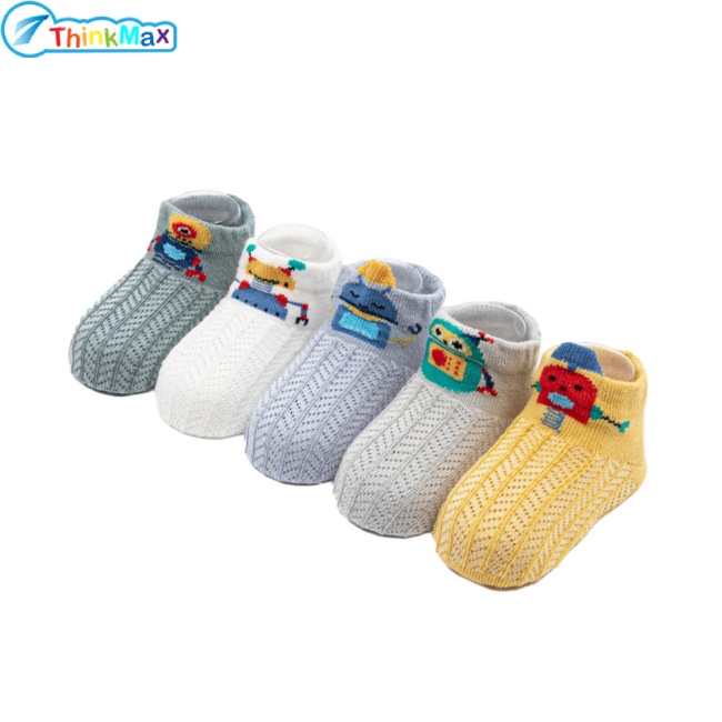 Set 5 Đôi Tất Cotton Hoạt Hình Đáng Yêu Cho Bé 0-5 Tuổi