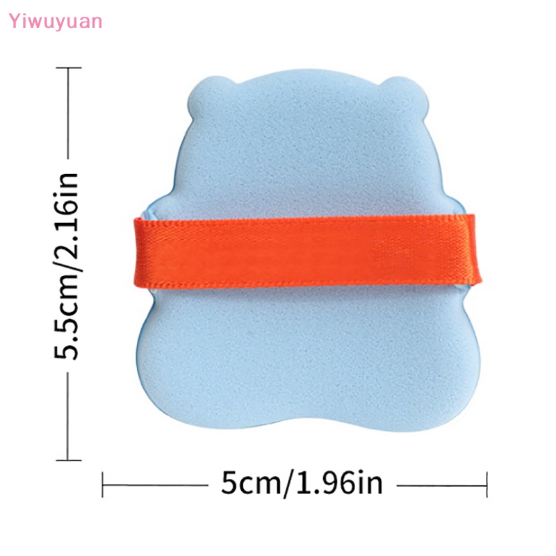 < Yiwuyuan > Bông Mút Trang Điểm Bằng Cotton Mềm Mại Cách Ly Da Hai Mặt Hình Gấu Cho Nữ