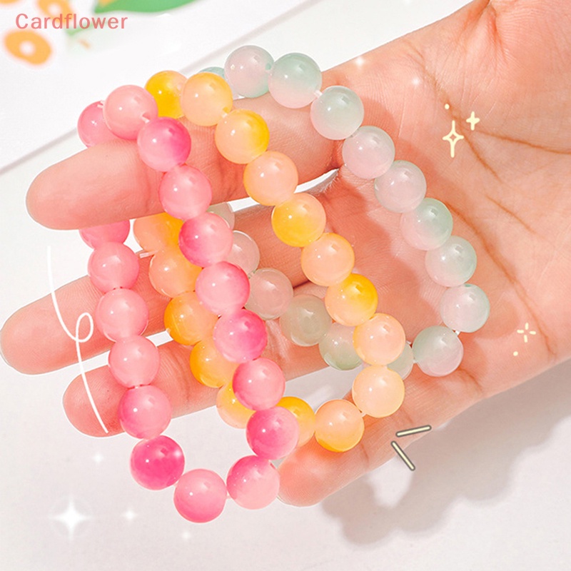 < Cardflower > Vòng Tay Chuỗi Hạt Pha Lê Màu Gradient Nhẹ Nhàng Làm Quà Tặng Cho Nữ