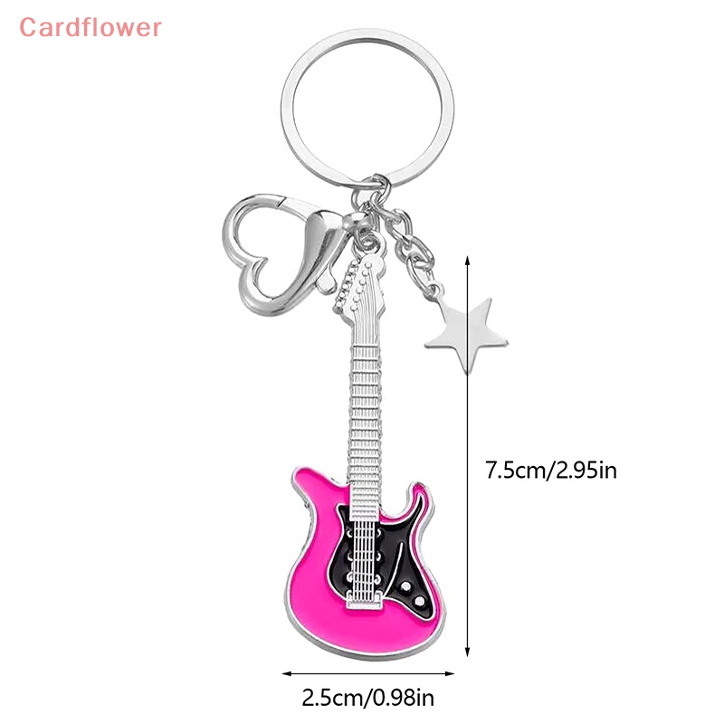 Móc Khóa Hình Đàn Ghita Y2k / Ngôi Sao / Trái Tim Thời Trang Vintage 2023New Y2k Mới