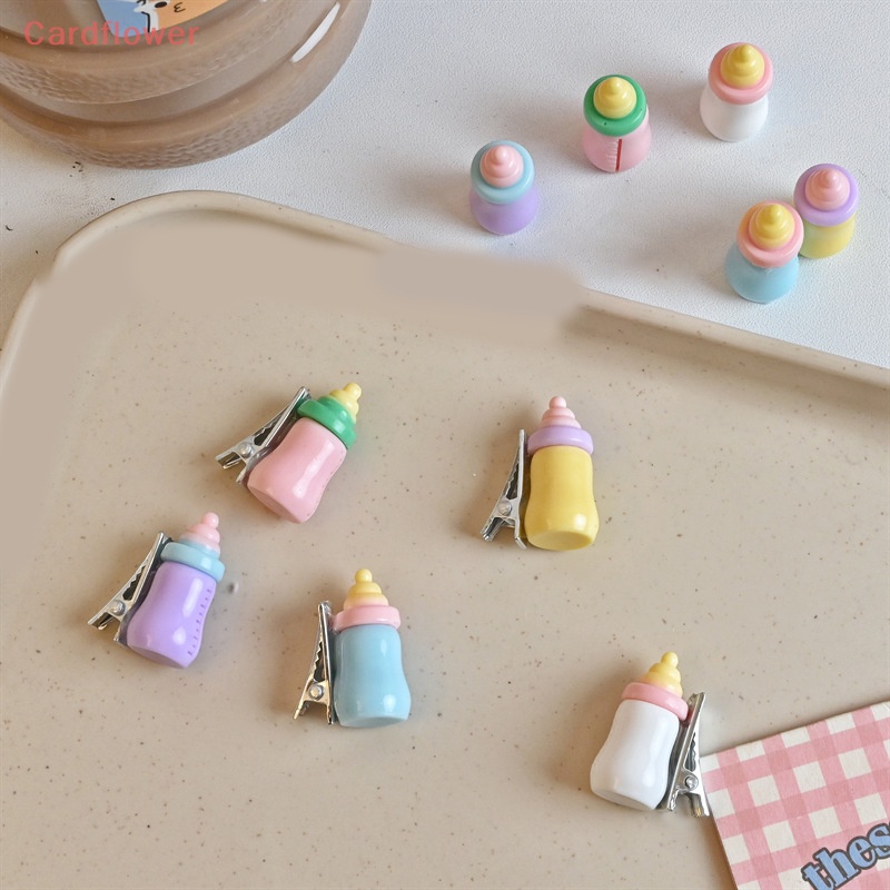 Kẹp Tóc Hình Bình Sữa Nhỏ Nhiều Màu Sắc Dễ Thương Thời Trang Cho Nữ