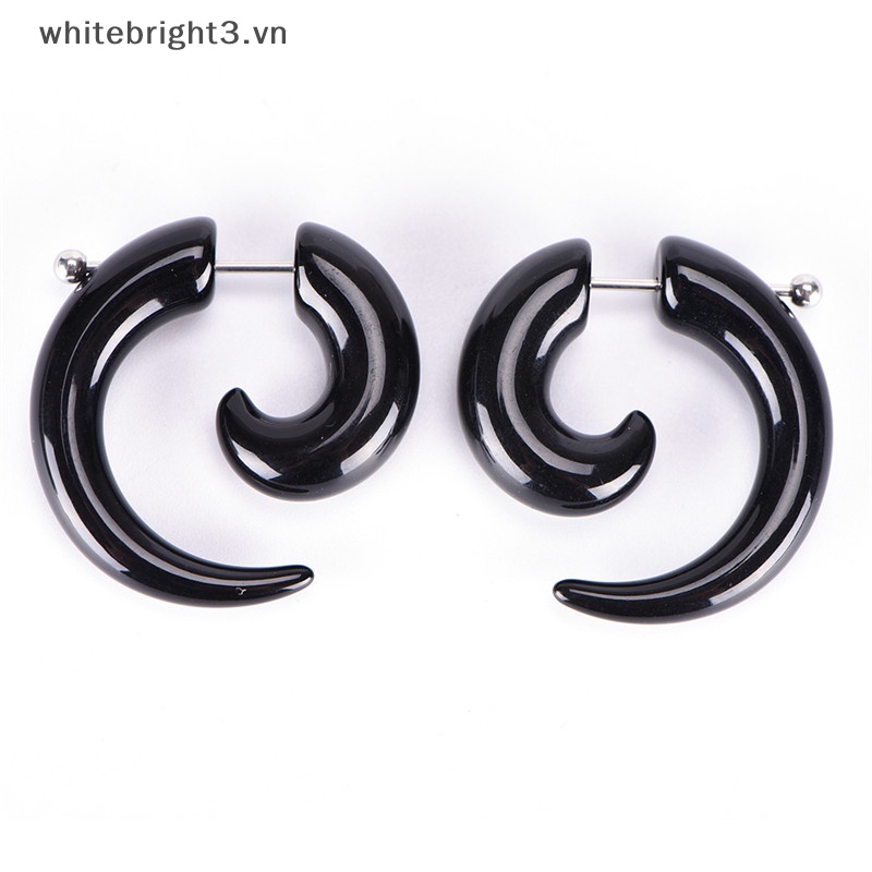 Bông Tai Hình Ốc Sên Bằng Acrylic Màu Đen Phong Cách Gothic Cho Nam Và Nữ