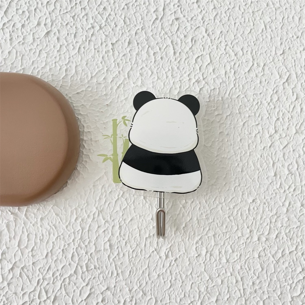Móc Treo Đồ Gắn Cửa Hình Gấu Trúc Bằng Acrylic Dễ Thương Tiện Dụng Cho Nhà Tắm