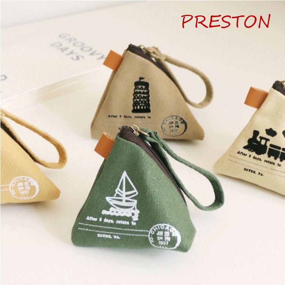 Ví Đựng Tiền Xu / Son Môi / Chìa Khóa Mini Hình Bánh Bao Bằng Vải Canvas