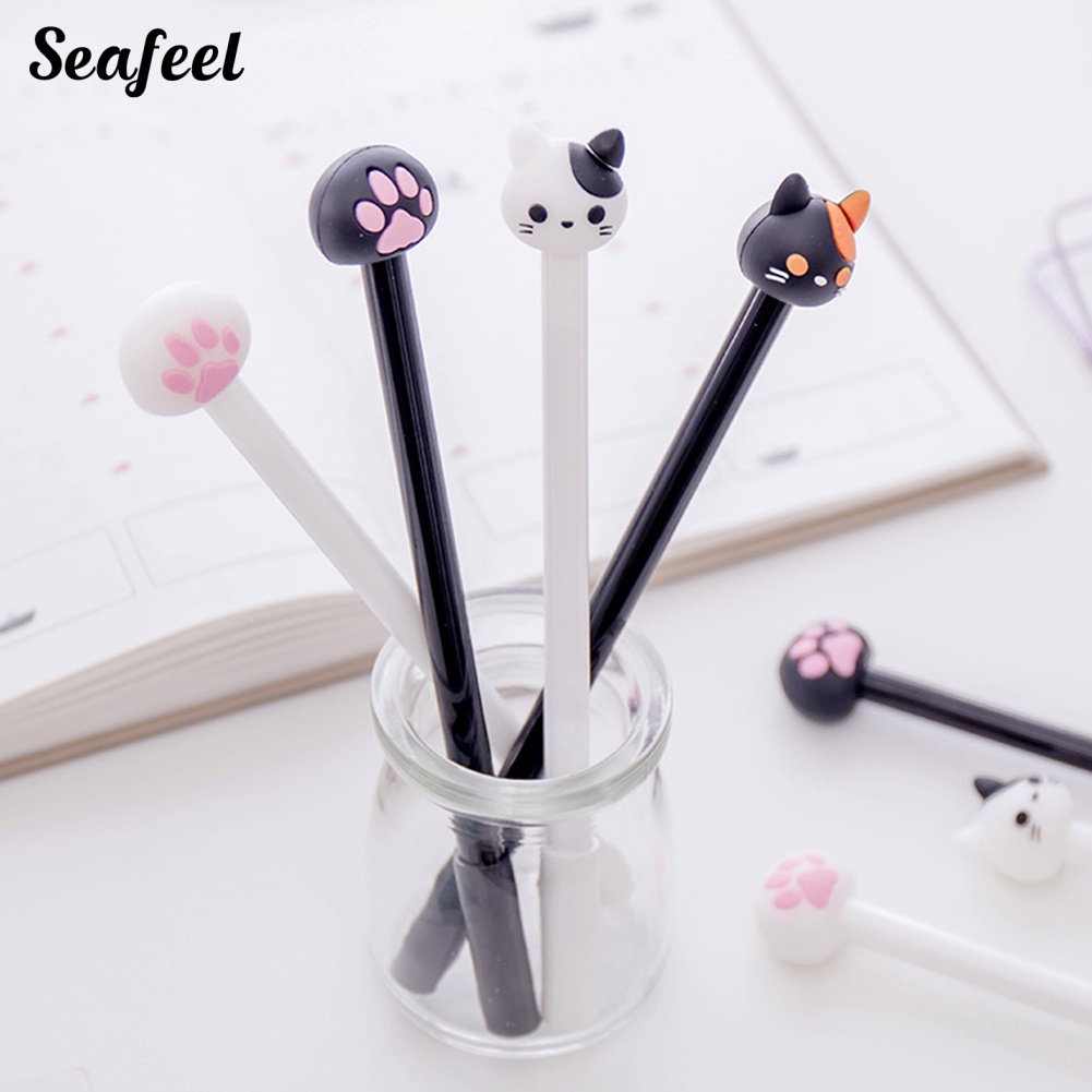 Bộ 2 Bút Mực Gel Hình Dấu Chân Mèo Dễ Thương