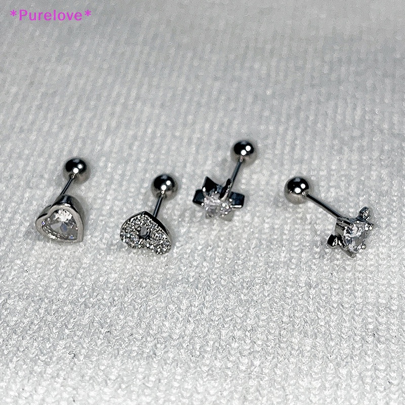 1 Khuyên Tai Hình Cánh Thiên Thần Đính Đá Zircon Bằng Thép Không Gỉ Thời Trang Cho Nữ Mới