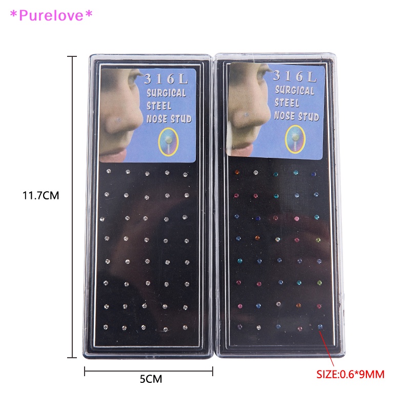 Set 60 Chiếc Nhẫn Mũi Cong Đính Đá Pha Lê Thời Trang Mới