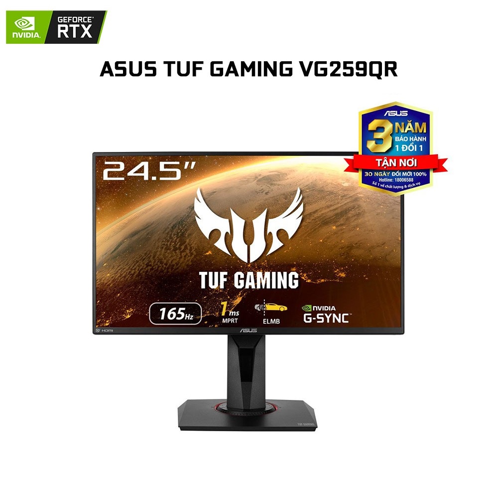 Màn Hình ASUS TUF Gaming VG259QR 24.5" FHD Fast IPS 165Hz G-Sync 1ms