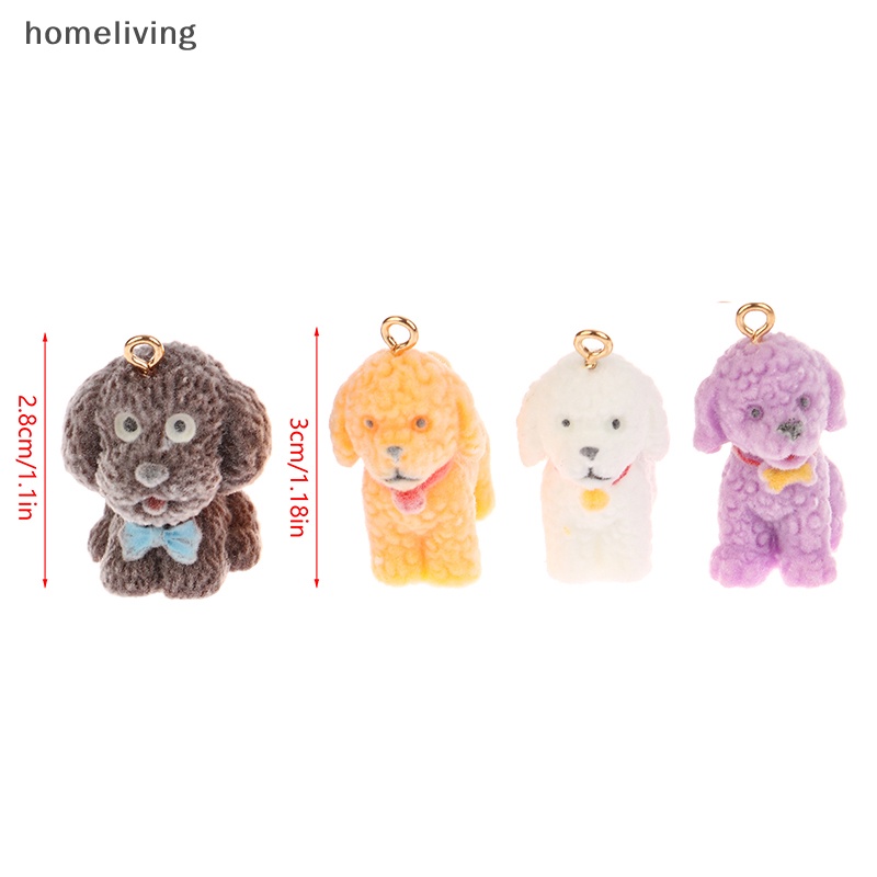Bộ 5 Móc Khóa / Dây Chuyền / Vòng Tay Hình Chú Chó Hoạt Hình Dễ Thương DIY