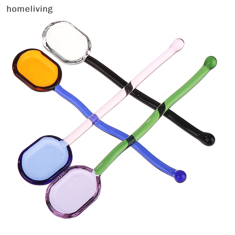 1 Muỗng Cà Phê Bằng Thủy Tinh Trong Suốt Tay Cầm Dài Sáng Tạo