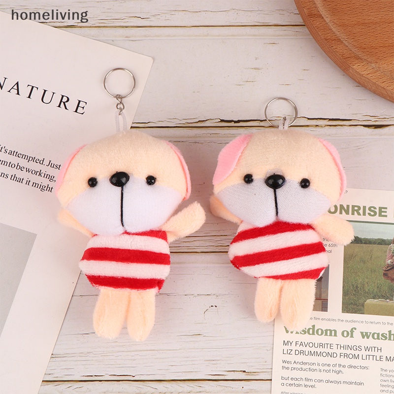 Set 2 Móc Khóa Búp Bê Nhồi Bông Mini 6-10cm Dễ Thương