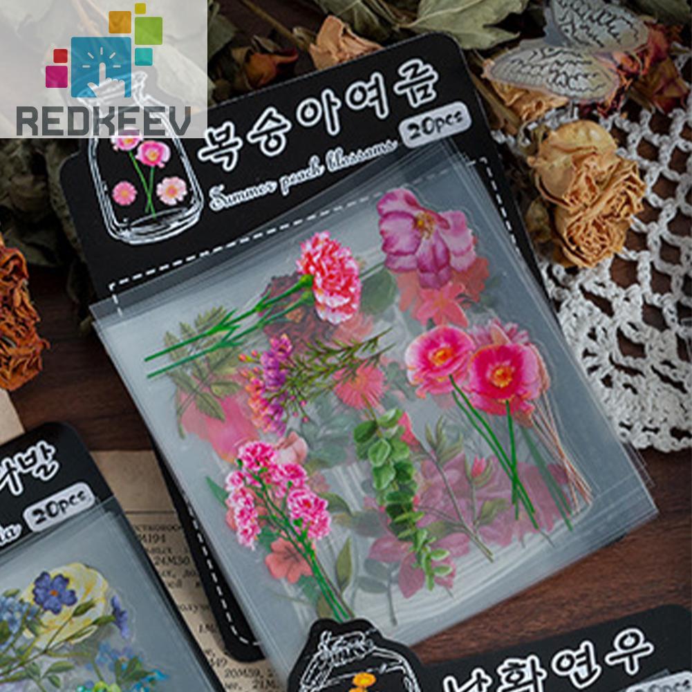 Sticker Dán Trang Trí Nhật Ký / Scrapbook Bằng PVC Phong Cách Vintage Dễ Thương