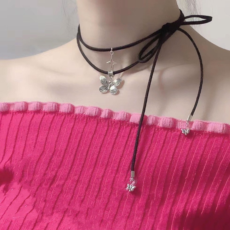 Vòng Cổ Choker Thắt Nơ Bướm Thời Trang Có Thể Điều Chỉnh