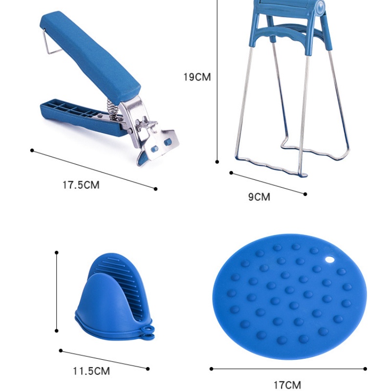 Dụng Cụ Kẹp Tô / Dĩa / Nồi Chống Bỏng Bằng Thép Không Gỉ Chịu Nhiệt Độ Cao Chống Trượt Tiện Dụng Cho Lò Vi Sóng