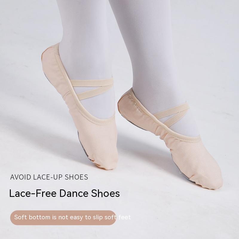 Giày Múa Ba Lê Đế Mềm Phối Ren Xinh Xắn Cho Bé Gái