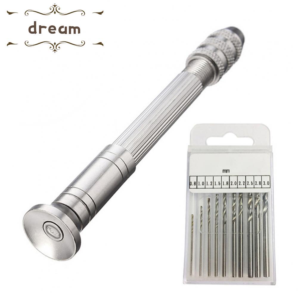【DREAMLIFE】Hand Drill 0.8-3.0mm Drill Bits Siz 11Pcs Set Aluminum Alloy Drill Bits