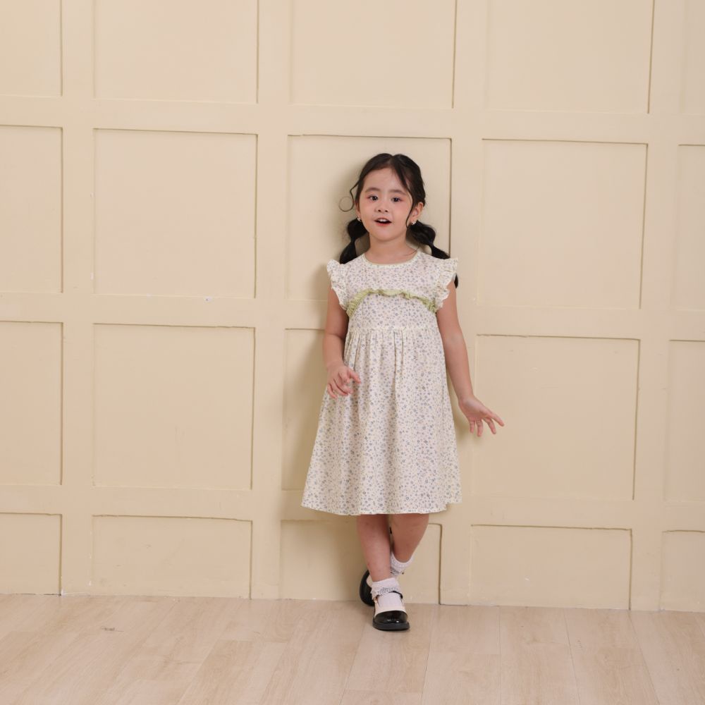 Váy bé gái ALBERKIDS cổ tròn sát nách hoa công chúa xinh đẹp cho trẻ em 2,3,4,5,6,7,8,9,10,11,12 tuổi [A0219]