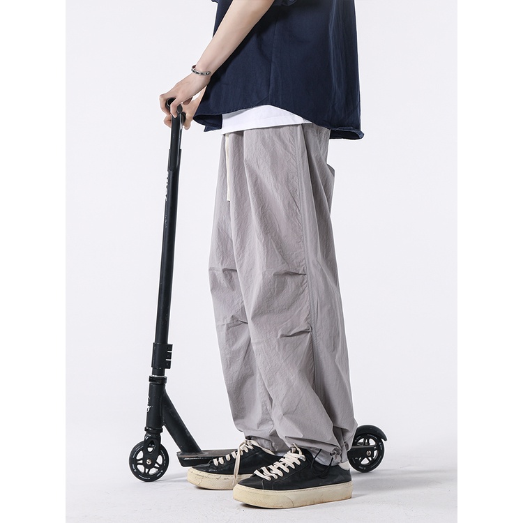 Quần Dù Chống Nắng Dáng Suông Rộng Mau Khô Phong Cách Đường Phố Đường Phố Mùa Hè Cho Nam