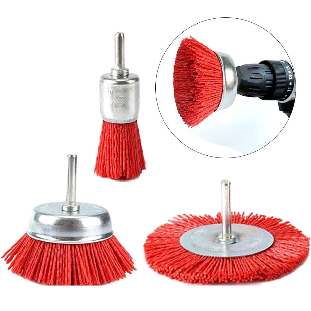 Bộ Cọ Dây Nylon Dùng Loại Bỏ Rỉ Sét Và Sơn Tiện Dụng