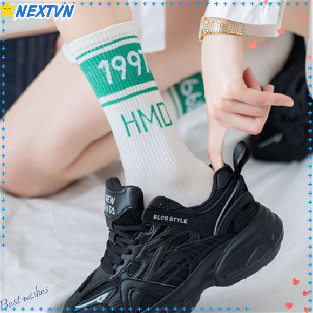 Tất Thể Thao Phối Sọc Thời Trang Hàn Quốc Dành Cho Nam Và Nữ