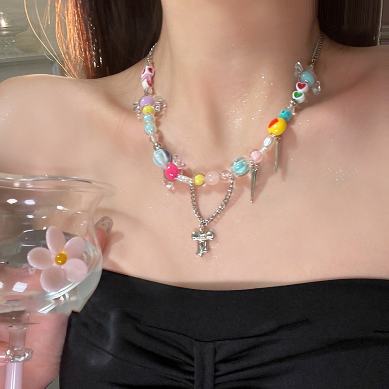 Dây Chuyền Nơ Kẹo Dopamine Ngọt Ngào Nhiều Màu Sắc Dễ Thương Cho Trẻ Em