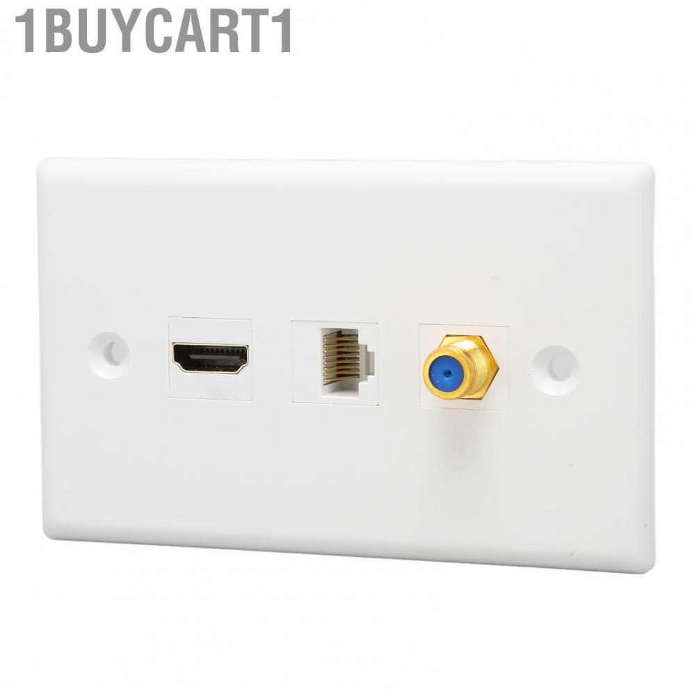 1buycart1 HD Multimedia Interface Wall   Plug and Play Easy Installation Neat Appearance 3 Port CAT6 Rustproof for HDTV Computers
