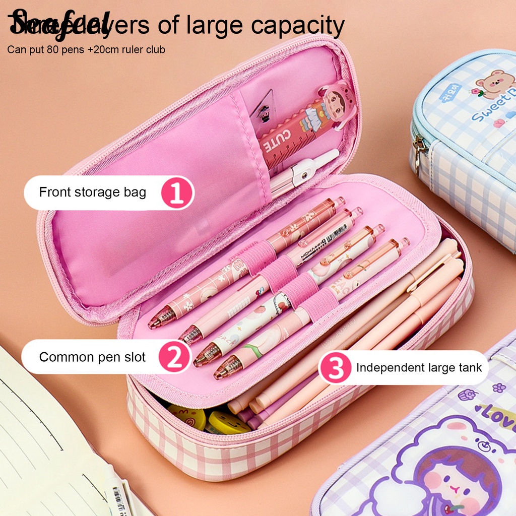 Bóp Viết Cỡ Lớn In Họa Tiết Hoạt Hình Dễ Thương Cho Bé Gái