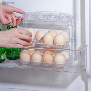 ⭐24H SHIPING ⭐Folding Egg Holder Storage Box for Refrigerator Egg Tray Fridge Organizer New