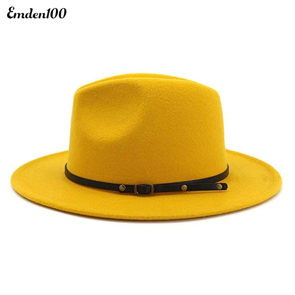 Nón Fedora Màu Sắc Thời Trang Đường Phố Cho Nữ