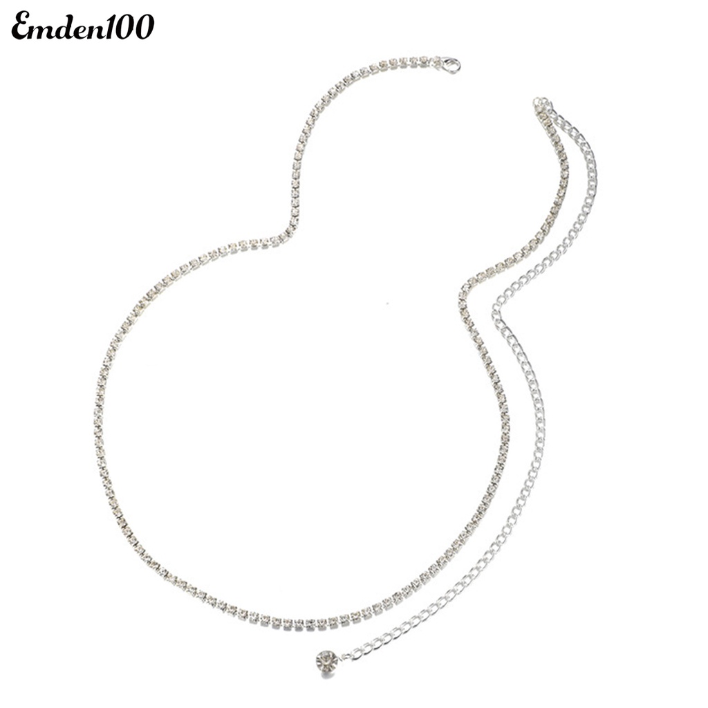 Dây Đeo Hông Một Lớp Bằng Kim Loại Đính Đá Thời Trang Đi Biển Mùa Hè