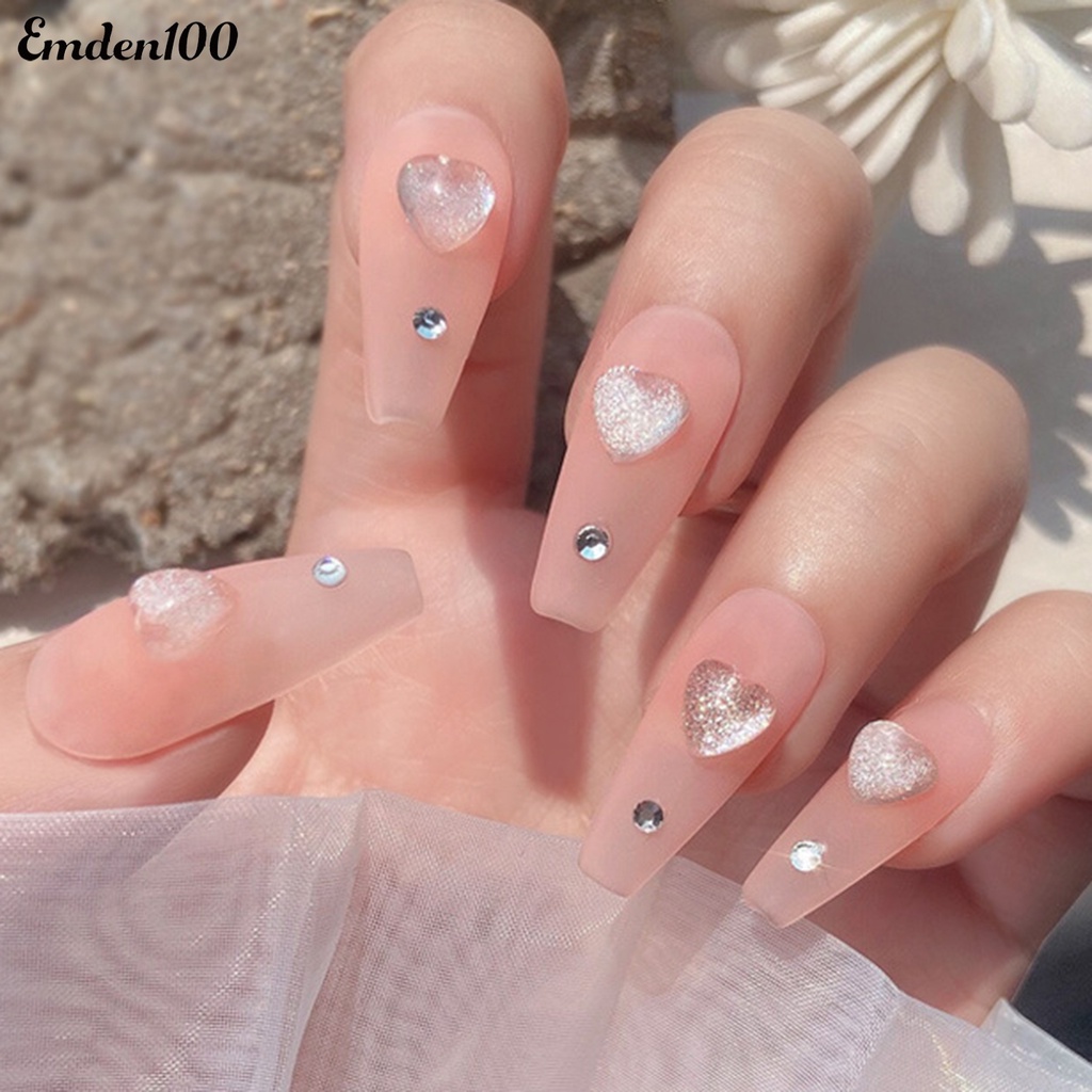 1 Hộp Keo Dán Trang Trí Móng Tay 3D Hình Trái Tim