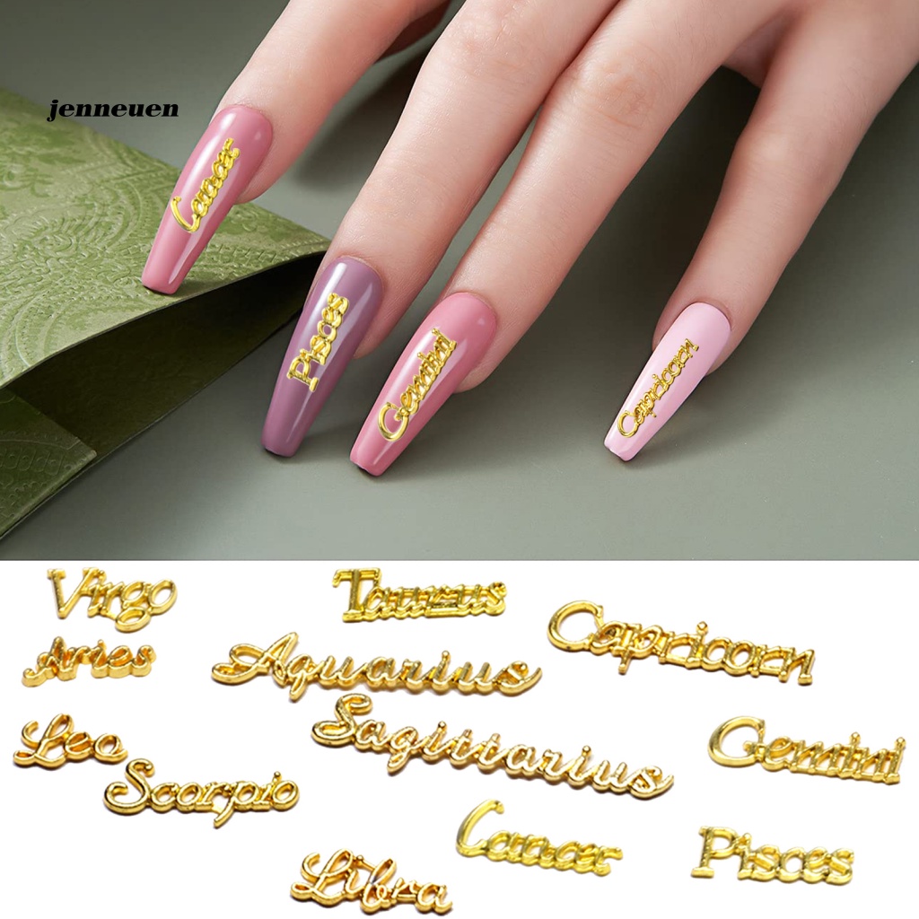 Set 12 Phụ Kiện Trang Trí Móng Tay Nghệ Thuật Hình Chòm Sao Lấp Lánh Cho Nữ