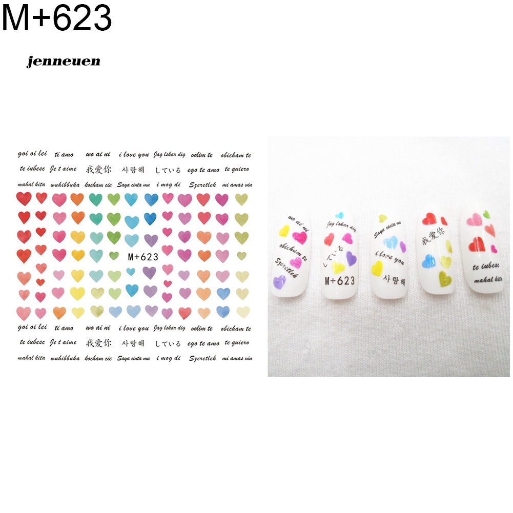 Miếng Dán Trang Trí Móng Tay Chuyển Nước Họa Tiết Động Vật / Hoa / Ong / Trái