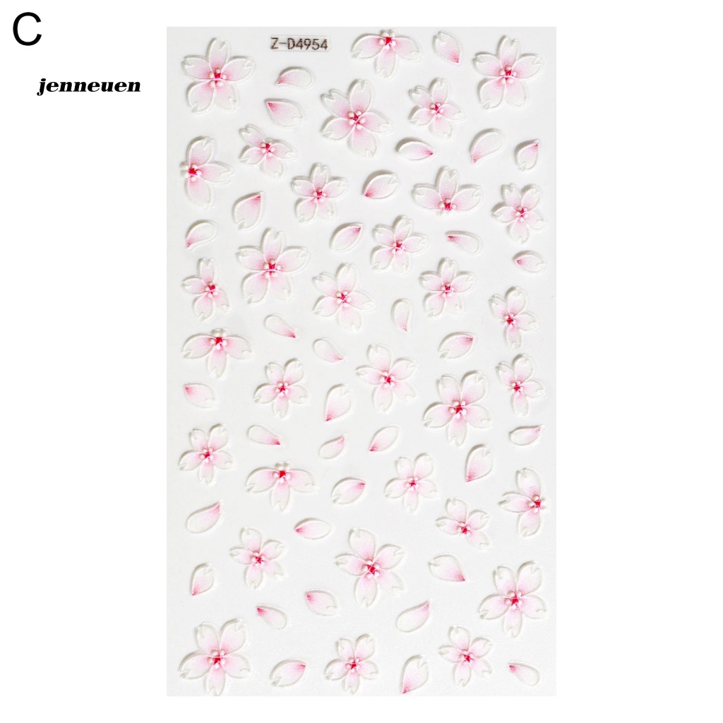 Miếng Dán Trang Trí Móng Tay Siêu Mỏng Họa Tiết Hoa Xinh Xắn
