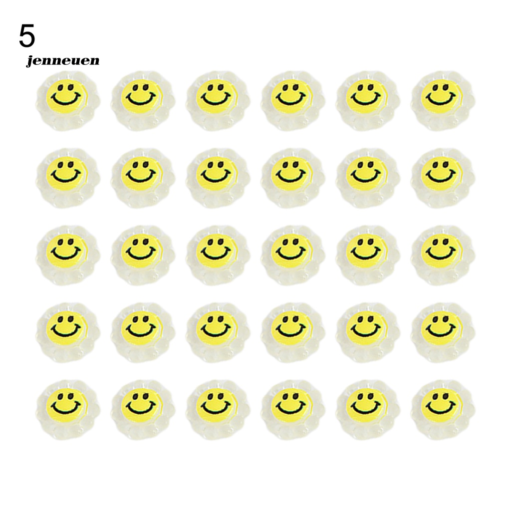 Bộ 30 Phụ Kiện Trang Trí Móng Tay Hình Hoa Mặt Cười Xinh Xắn