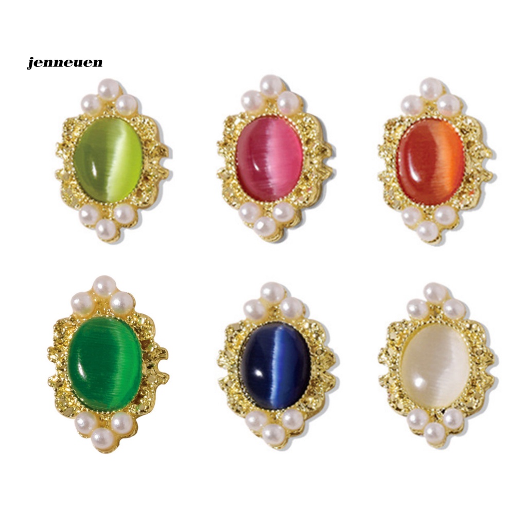 Bộ 5 Đá Mắt Mèo Đính Trang Trí Móng Tay