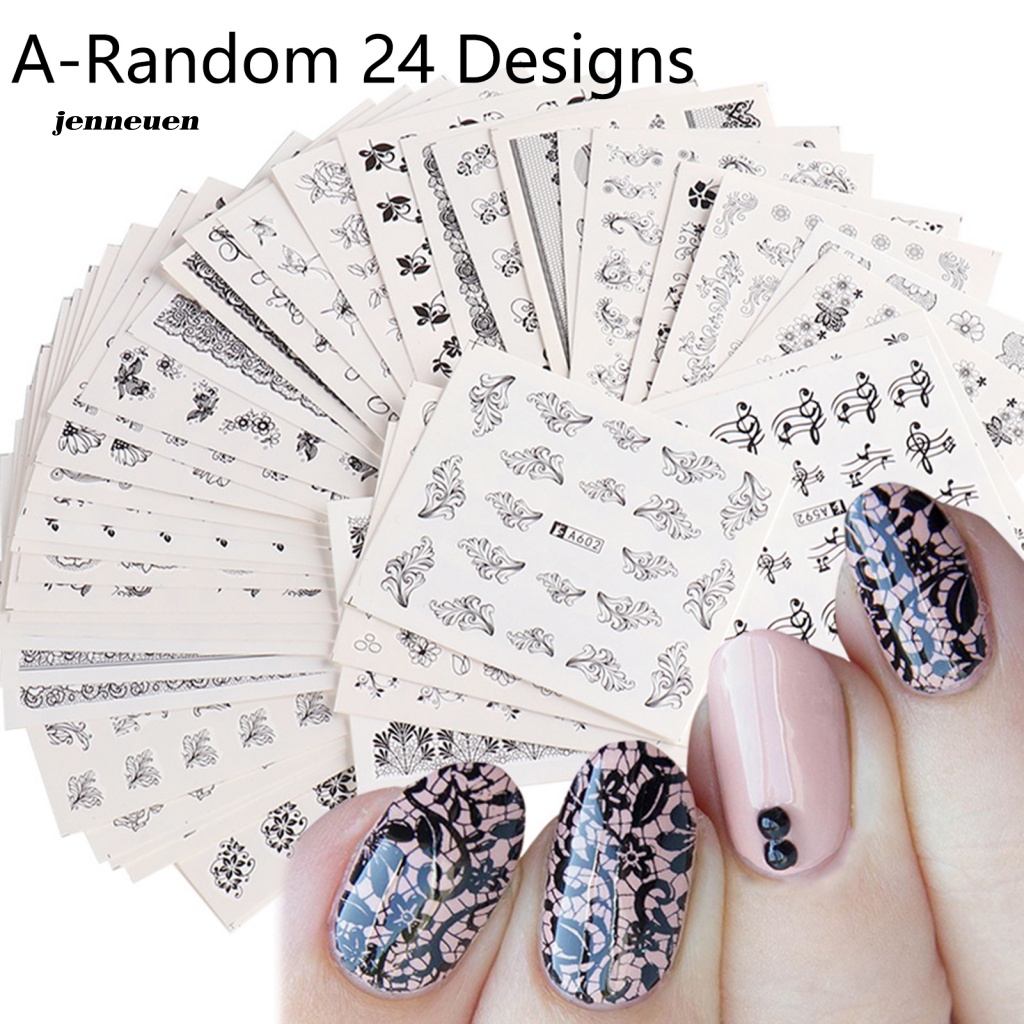 Bộ 24 Miếng Dán Móng Tay Siêu Mỏng Thời Trang