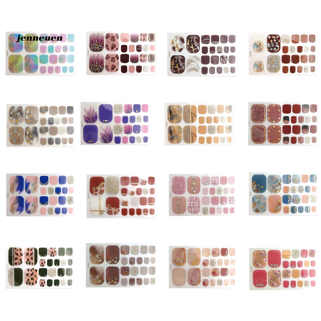 1 Bộ Miếng Dán Móng Chân Chống Trầy DIY Dành Cho Nữ